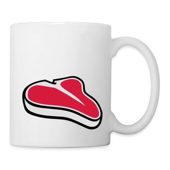 Steak - Tasse - Weiß - Rechts