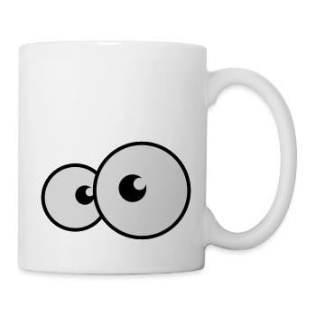 augen - Tasse - Weiß - Rechts