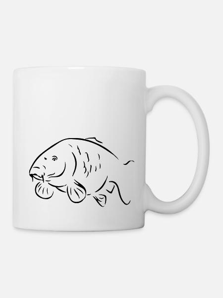 Karpfen - Tasse - Weiß