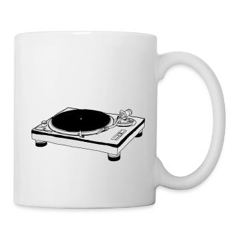Plattenspieler - Tasse - Weiß - Rechts