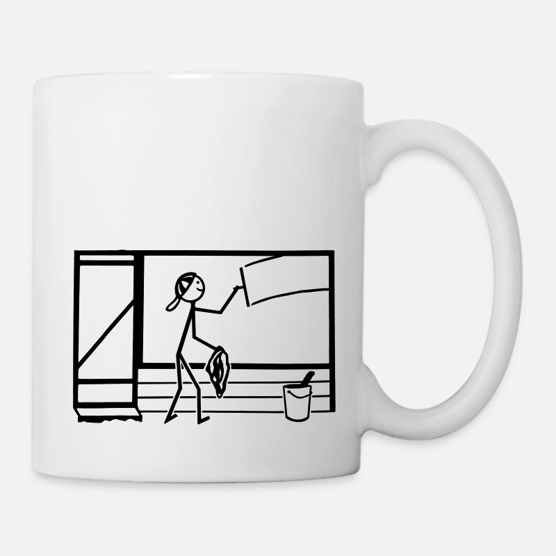 fensterputzer - Tasse - Weiß