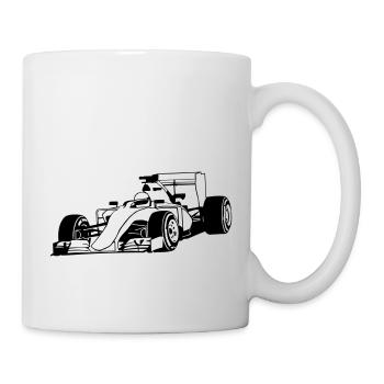 - Rennauto - Motorsport - Tasse - Weiß - Rechts