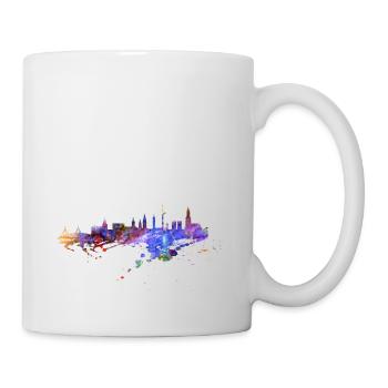 Hamburg Skyline - Tasse - Weiß - Rechts