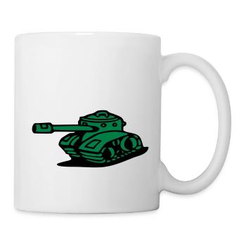 gepanzerter panzer armee militärischer kampfpanzer - Tasse - Weiß - Rechts