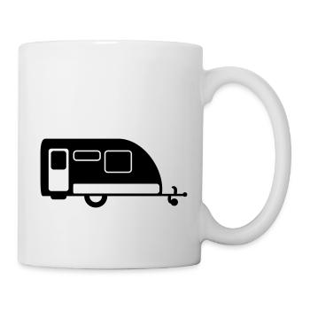 Logo icône de caravane remorque - Mug blanc - blanc - Droite