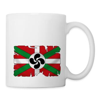 Drapeau Basque - Mug blanc - blanc - Droite