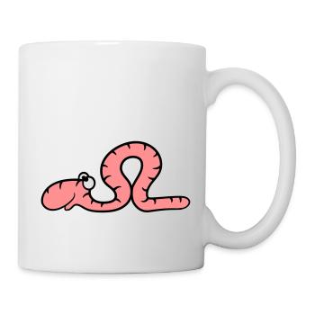 lustiger comic wurm - Tasse - Weiß - Rechts
