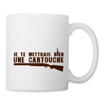 je te mettrais bien une cartouche fusil humour - Mug blanc - blanc - Droite
