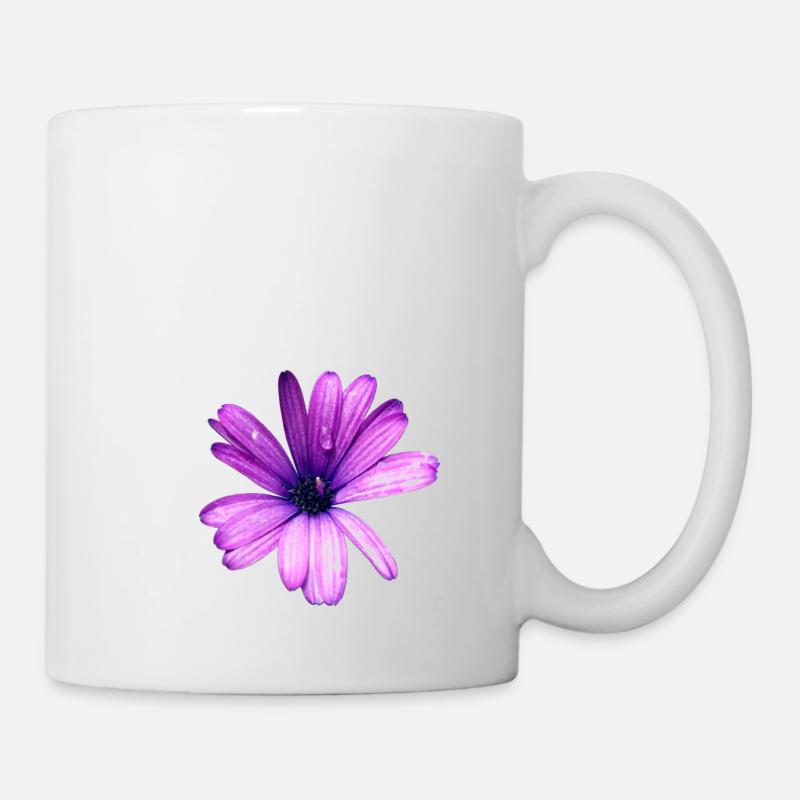 Lila Blume - Tasse - Weiß