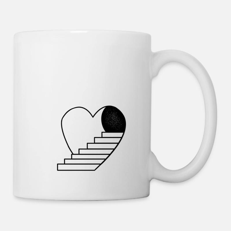 Escalier dans le coeur - Mug blanc - blanc