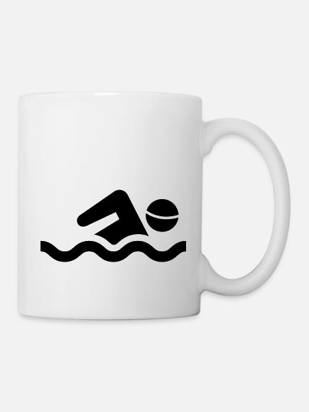 schwimmen - Tasse - Weiß