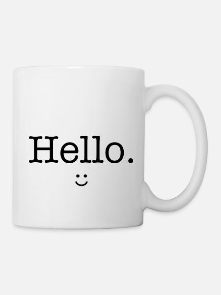Hello :) - Tasse - Weiß