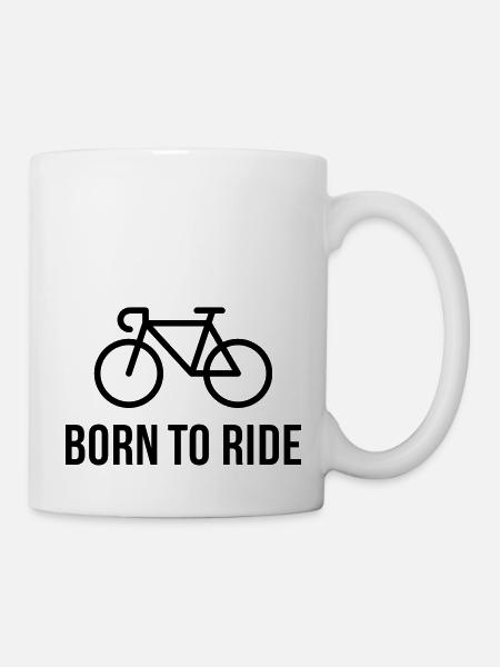 Born To Ride (Fahrrad / Rennrad) - Tasse - Weiß