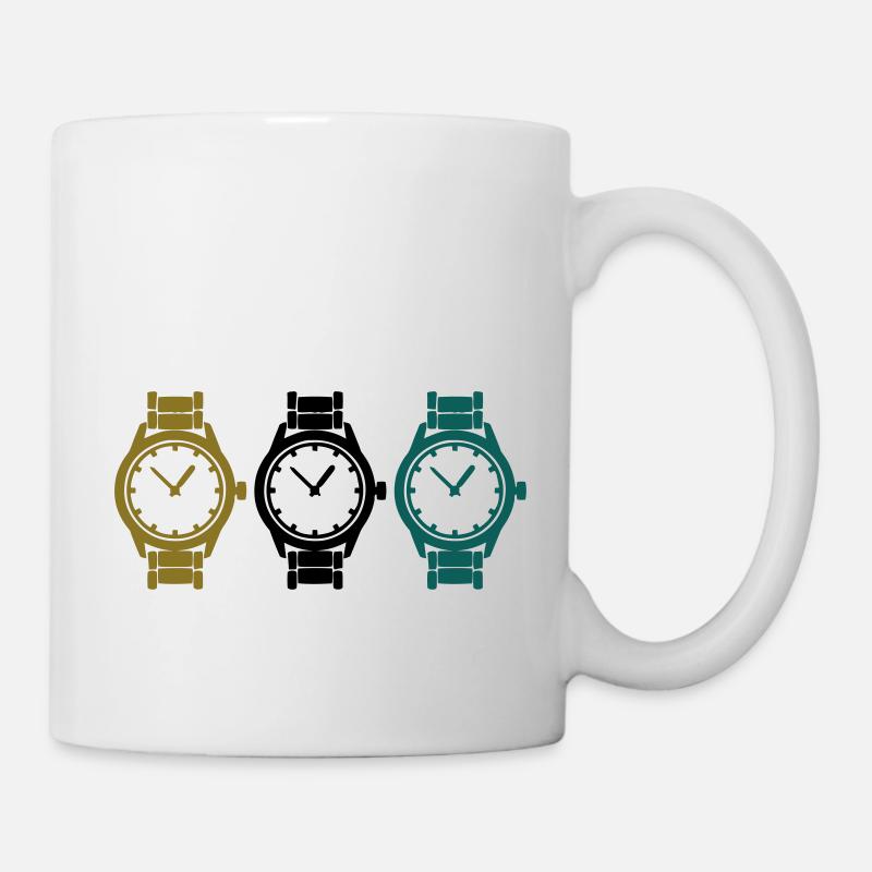 uhren - Tasse - Weiß