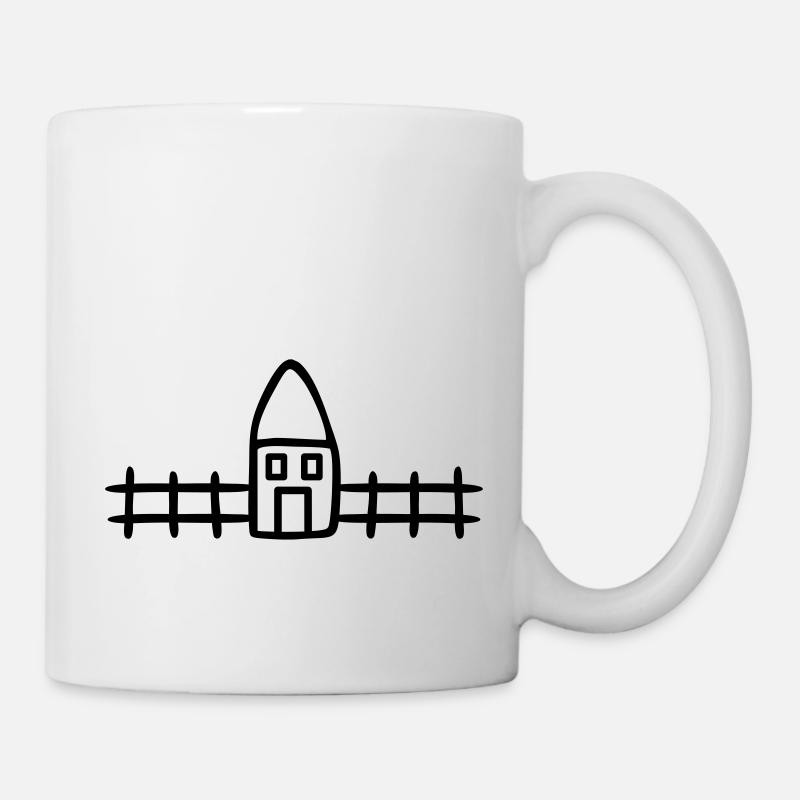 Haus mit Garten - Tasse - Weiß
