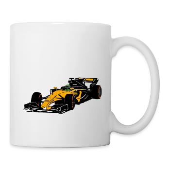 Racecar - Rennauto - Tasse - Weiß - Rechts
