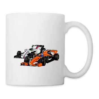 Racecar - Rennauto - Tasse - Weiß - Rechts