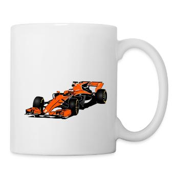 Racecar - Rennauto - Tasse - Weiß - Rechts