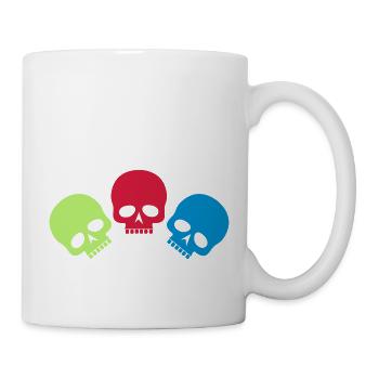 Drei Totenköpfe - Tasse - Weiß - Rechts