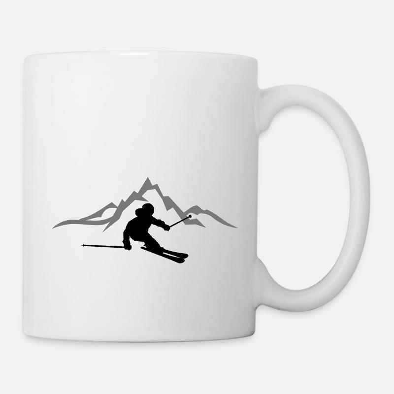 Winter - Skifahrer Berge - Tasse - Weiß