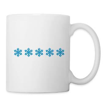 Snowflake, winter snow ice crystal flake - Mug - white - Right