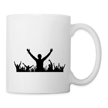 Menschen - Gruppe Fans - Tasse - Weiß - Rechts