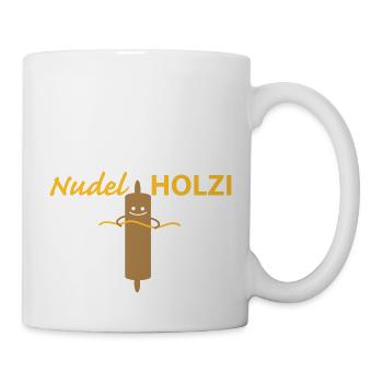 Nudelholz mit Nudel - Tasse - Weiß - Rechts