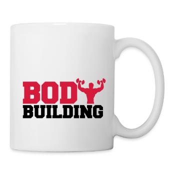 formation de texte pose contour main bras muscles - Mug blanc - blanc - Droite