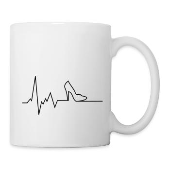 herzschlag schuhe - Tasse - Weiß - Rechts