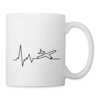 heartbeat glider - Mug - white - Right