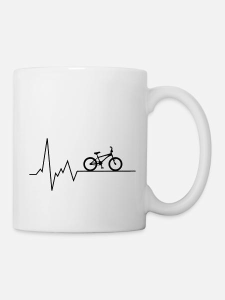 heartbeat bmx - Mug - white