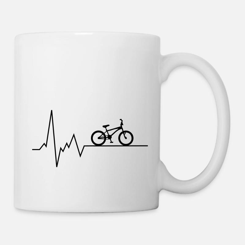 heartbeat bmx - Mug - white