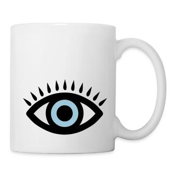 oeil yeux icone vigilant surveille 2002 - Mug blanc - blanc - Droite