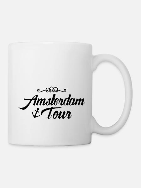 amsterdam tour - Tasse - Weiß