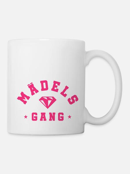 mädels gang diamant - Tasse - Weiß