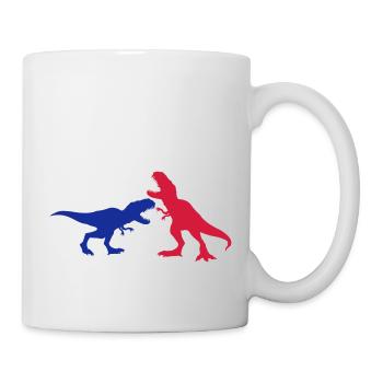 2 ennemis se battre combat course course silhouett - Mug blanc - blanc - Droite