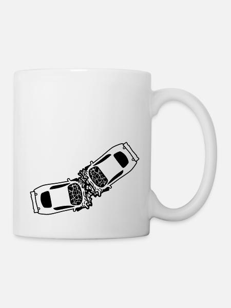 2 accidents de voiture accident total dommage écra - Mug blanc - blanc