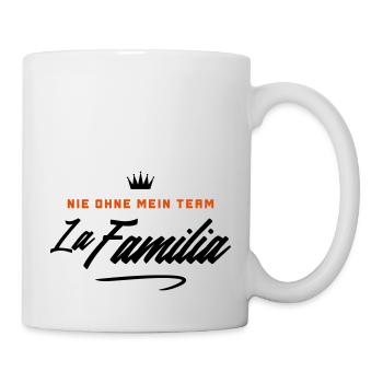 nie ohne mein team familia - Tasse - Weiß - Rechts