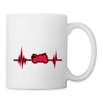 motorrad puls - Tasse - Weiß - Rechts