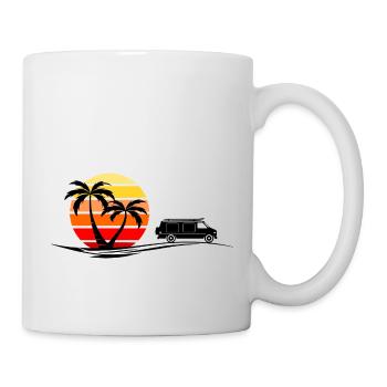 CAMPER BUS VAN Voyage Palmiers Sud - Mug blanc - blanc - Droite