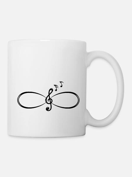 Clave De Sol Clave Símbolo De Infinito - Taza - blanco