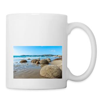 spherical rocks Moeraki Boulders New Zealand Otago - Mug - white - Right