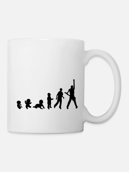 evolution man passion metier rocker - Tasse - Weiß