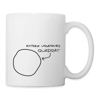 Extrem ungenaues Quadrat - Tasse - Weiß - Rechts