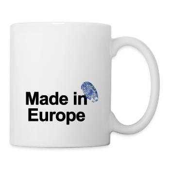 Fingerprint Made in Europe poster - Tasse - Weiß - Rechts