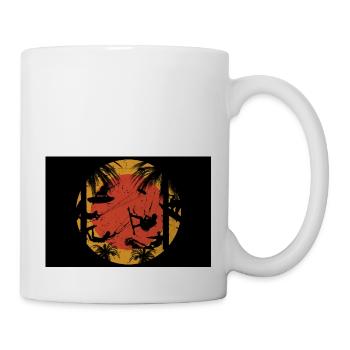 Logo de kitesurf au coucher du soleil - Mug blanc - blanc - Droite