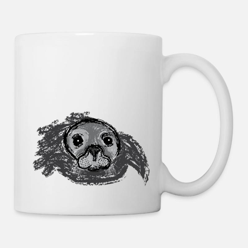 Auftauchende Robbe / Surfacing Seal - Design I - Tasse - Weiß