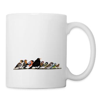Birds garden birds songbirds cuddling bird motif - Mug - white - Right