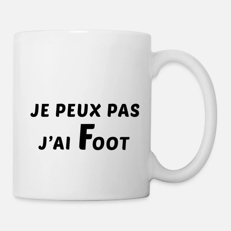 je peux pas j'ai foot - Mug blanc - blanc