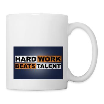 Hard Work Beats Talent Motivation Quote - Mug - white - Right